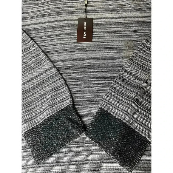 Michael Kors Link Stripe Crew Neck sweater Men’s size L NWT - Picture 8 of 8
